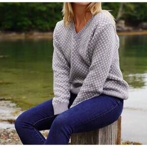 NEW LONG WHARF SUPPLY CO. women's osterville seawell sweater in grey